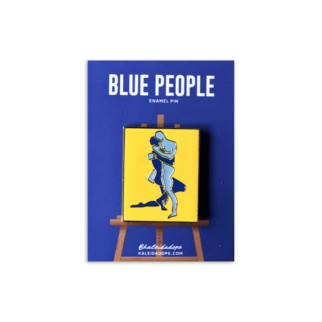 Blue People Enamel Pin