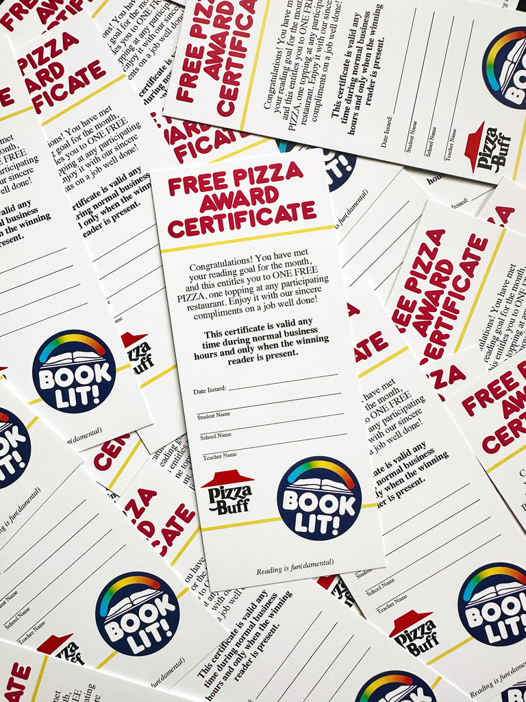 Pizza Award Certificate Bookmark